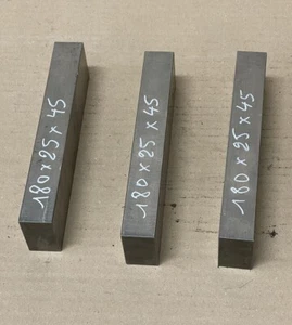 Lot de 3 cales rectifiées 4 faces - Longueur 180 mm x ép 25 mm x hauteur 45 mm - Imagen 1 de 2