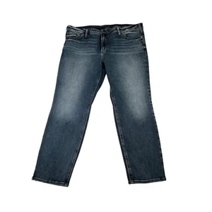 Pantalones de mezclilla plateados para mujer Elyse rectos talla 20W/29L - Imagen 1 de 5