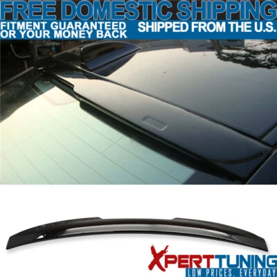 Fits 2004-2010 BMW E60 5-Series AC Style #668 Jet Black Painted Roof Spoiler Foto 1 de 4