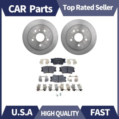 Kit de rotores de freno traseros + pastillas de cerámica y herrajes para Lexus ES350 2007-2011 Foto 1 de 4
