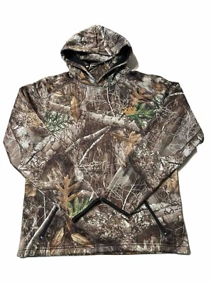 RealTree Pullover Hoodie w/ Built-In Face Gaiter Men’s Small Zip Pockets - Image 1 of 4