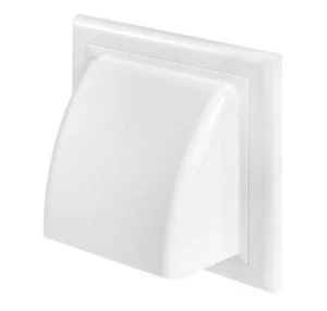 Duct Outlet Cowl Vent with Gravity Flap / Air Vent Grille with Non Return Valve - Picture 1 of 5