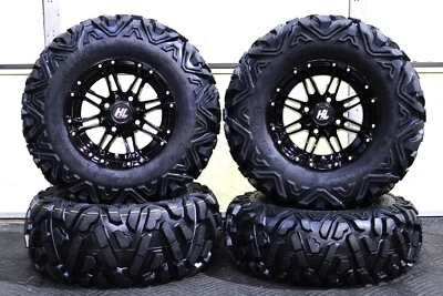 YAMAHA BIG BEAR 350 25 «QUADKING ATV ШИНЫ И HL3 ЧЕРНЫЙ КОЛЕСНЫЙ КОМПЛЕКТ SRA1CA BIGGHORN - Изображение 1 из 4