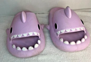 Purple Shark Slippers for Men and Women - Non-Slip Beach Sandals Womens sz 10 - Picture 1 of 15