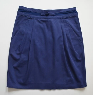 Vintage JEAN PAUL GAULTIER Mini Mesh Skirt Bow 44 S M Blue - Image 1 of 4