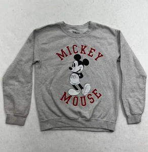 Sudadera para mujer Disney con estampado de Mickey Mouse talla S gris cuello redondo manga larga - Imagen 1 de 6