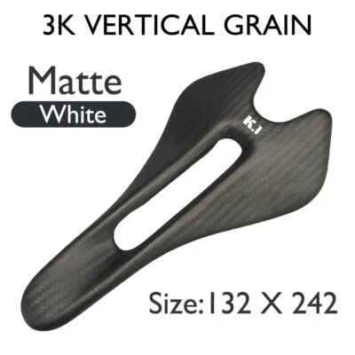 Cojín de asiento delantero de fibra de carbono para accesorios de bicicleta de carretera de montaña 122/132x242 mm Foto 1 de 4