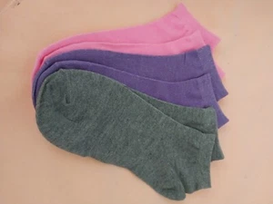 3 Paar einfarbige modische Socken bunt weich bequem Größe 9-11 - Bild 1 von 4