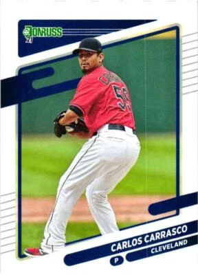 2021 Donruss #91 Carlos Carrasco - Image 1 of 2