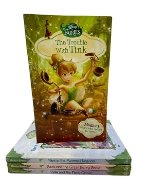 Disney Fairies Book Bundle x 4 Paperback Trouble with Tink + Rani + Beck + Vidia - Image 1 of 4