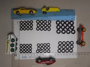 72 Replacement Tyres Lot Restore Matchbox Lesney Regular Wheels spare parts 1/66 - Picture 1 of 8