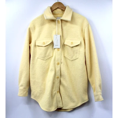 Chaqueta Joie Sherpa Talla M Amarilla Manga Larga Cuello Invierno con Bolsillos Para Mujer Nueva Foto 1 de 4