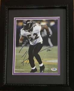 Ray Lewis #52 signed/framed 16x13, 8x10 photo PSA - Picture 1 of 1
