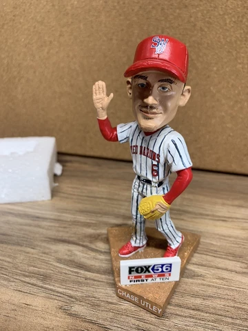 Chase Utley Phillies Bobblehead Scranton Wilkes Barre Red Barons Mint 5.5” Tall Cover