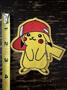 Pikachu W/Hat (Embroidered Iron on patch) Pokémon/Anime/Cartoon/Art/Comic