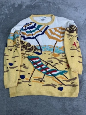 Suéter Pullover Tejido Playa Esquina Informal De Colección Para Mujer Talla Pequeña Amarillo Foto 1 de 4