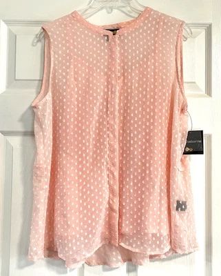 Blusa Regata Feminina Liz Claiborne Career Shirt Tamanho G Rosa Estate Romance - Imagem 1 de 4