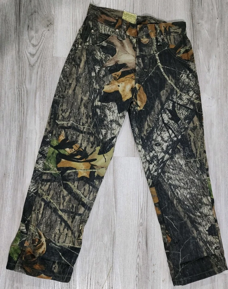 Vtg Boys 8 Reg Wrangler Pro Gear Jeans Realtree Camo Hunting Pants 24x 22" - Image 1 of 4
