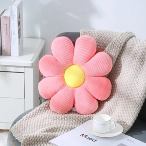 Flower Floor Throw Pillow Soft Seating Cushion Daisy Flower Seating Cushion P... - Picture 1 of 6