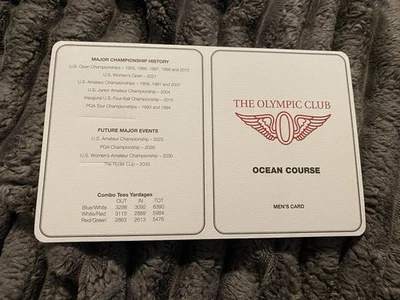 Tarjeta de puntuación de golf The Olympic Club Ocean Course US Amateur 2025 Foto 1 de 2