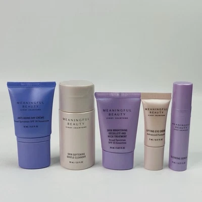 Meaningful Beauty Anti Aging Skin Care Set Kit Serum, Cleanser, Eye Cream NEW! - Image 1 of 4