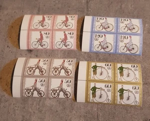 DEUTSCHE BUNDESPOST -GERMANY- CYCLING-1985-4 SETS IN BLOCKS OF FOUR  MNH - Picture 1 of 1