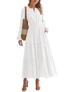 Mujer Otoño Casual Manga Larga Cuello en V Cintura Elástica Maxikle9811 - Imagen 1 de 9