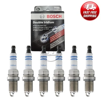 Genuine BOSCH Double Iridium Spark Plug 6PCS for Acura Chrysler Lexus Nissan - Image 1 of 4