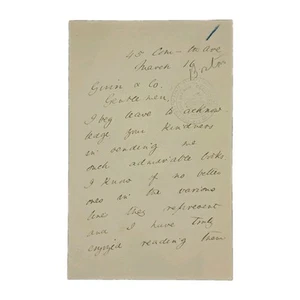 1900 Autograph Letter Signed by Kate Gannett Wells – Educational Reformer. - Picture 1 of 2
