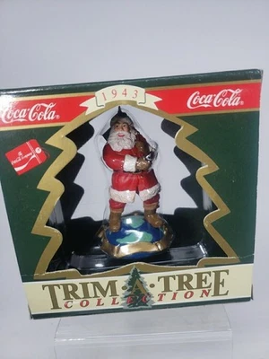 Coca Cola Trim A Tree Collection 1943 Santa Traveled Refreshed Ornament 1993 VTG - Image 1 of 4