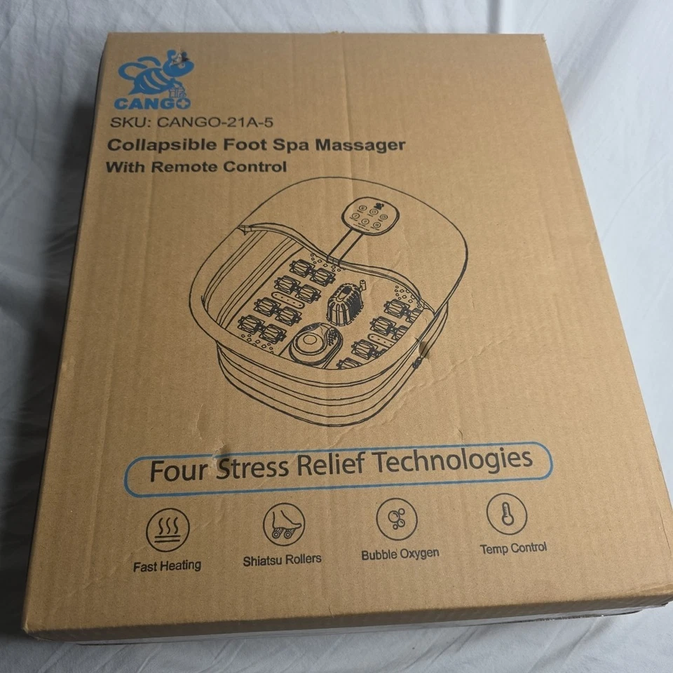 CANGO Foot Spa Bath Massager with Heat Bubbles and Vibration Massage  (BHP) - Image 1 of 1