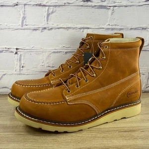 Chippewa Edge Walker 6" Schnürschuhe Arbeitsstiefel Herren 13 EE Extraweit Tabak Hellbraun - Bild 1 von 8