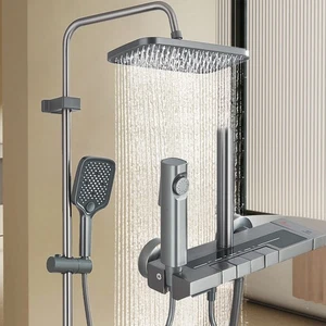 Sistema de ducha LED ducha de lluvia juego de ducha superior soporte de ducha de acero inoxidable DE - Imagen 1 de 12