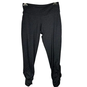 Beyond Yoga Heather Gray Runched Crop Mid-Rise Leggings Women's XS - Picture 1 of 5