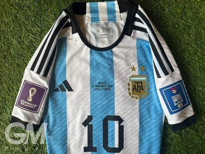 Maglia Adidas Authentic Player Shirt Argentina World Cup 2022 Mexico Messi M - Image 1 of 4