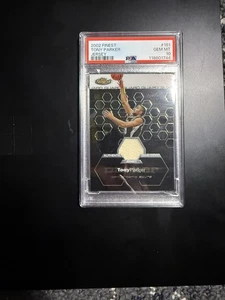 2002 Topps Finest #151 Tony Parker Spurs HOF PSA 10 GAME WORN PATCH POP 2 /999 - Picture 1 of 4