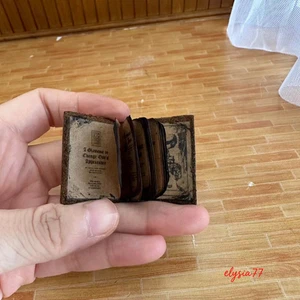 Antica casa delle bambole scala 1/12 fatta a mano miniature vintage libro bruciato accessori - Foto 1 di 10