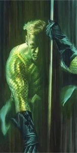 💥💥ALEX ROSS #27/75 SOMBRAS: AQUAMAN papel giclee FIRMADO SDCC 2020 sin marco💥💥 - Imagen 1 de 7