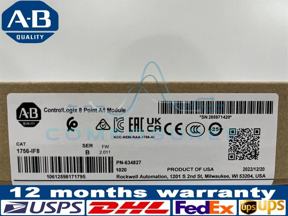 nEW IN BOX Allen-Bredley 1756-IF8 Ser A ControlLogix 8 Point A/I Module 1756IF8 - Image 1 of 1