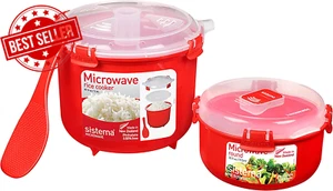 82001 Microwave Rice Cooker (2.6L) and round Microwave Food Container (915Ml) - Picture 1 of 10