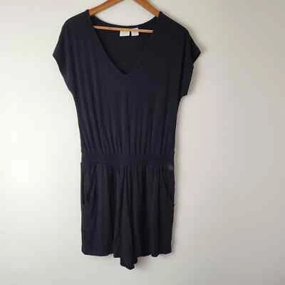 C&C California Women's Size Small Romper Cover Up Black Jersey Knit  - Image 1 of 4