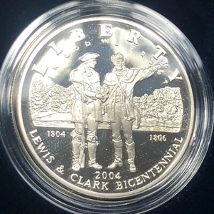 2004-S Lewis & Clark Bicentennial Commemorative Proof Silver Dollar Coin - Picture 1 of 4