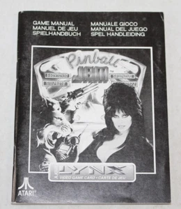Pinball Jam Instruction Manual Only Atari LYNX VERY NICE! - Picture 1 of 2