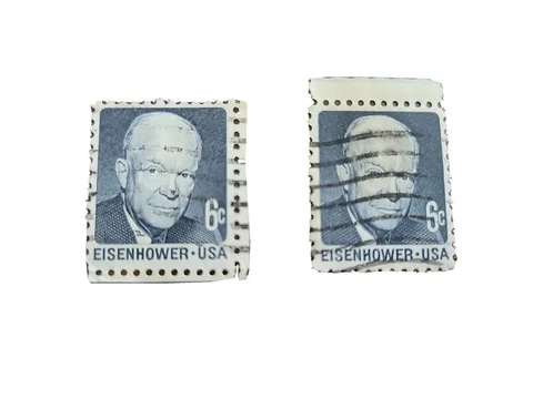 Lot Of 2: 1970 Dwight D Eisenhower 6 cents US Postage Stamp Vintage Stamp Cover