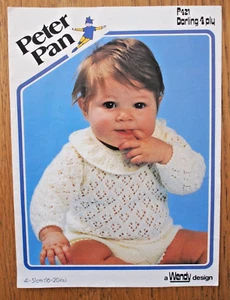 Peter Pan Knitting Pattern Pamphlet - BABY'S SWEATER and PANTS - 41-51cm in 4Ply - Picture 1 of 1