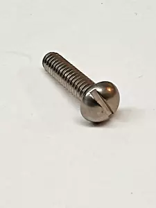(100) 1/4-20 X 1 Slotted Round Head Machine Screws Stainless Steel 1/4x1 .25x1 - Picture 1 of 3
