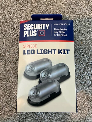 Security Plus 3Piece LED Light Kit,for Safe Or Cabinet.(Incl Batteries) - Image 1 of 4