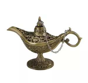Aladin Vintage Lampe ausgehöhlt Märchenzauber Aladdin Wunschlampe Wohndeko - Bild 1 von 6