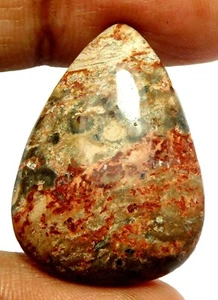 100% Natural Encaje Loco Ágata Pera Cabujón Piedra Preciosa Suelta 31x22x5.5m... - Imagen 1 de 3
