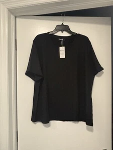 Zanzea Top Womens XXL Black Textured Knit NWT #563 - Picture 1 of 2